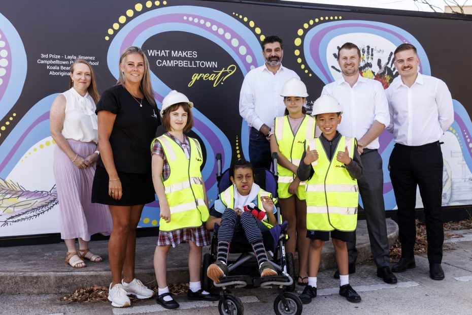 Local students design hoarding for Campbelltown’s new mixed-use ...
